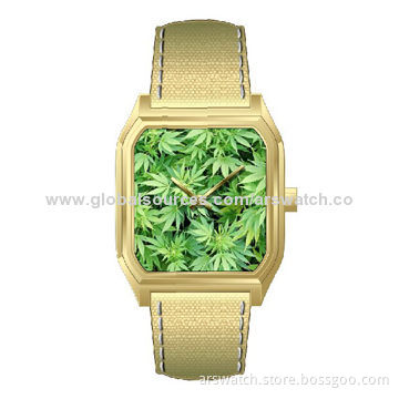New Concept Ladies' Fashion Watch, Alloy Case with Leather Strap